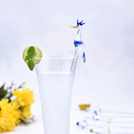 Reusable Glass Cocktail Stirrers Or Swizzle Sticks In Pack Of 6