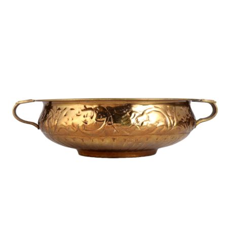 Engraved Brass Bowl for Flower Pot