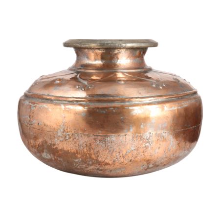 Traditional Copper Matka or Water Pot for Decor