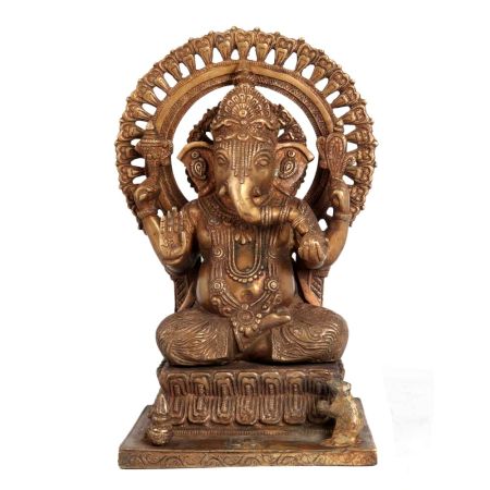 Brass Hindu God Lord Ganesha Statue
