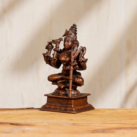 Handmade Goddess Rajarajeshwari Copper Statue