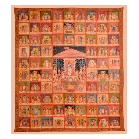 Lovely Pichwai Painting of Hindu God for Temple