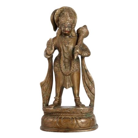 Handmade Brass Lord Hanuman Statue for Worship