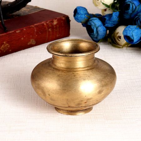 Brass Plain Water Pot for Hindu Rituals
