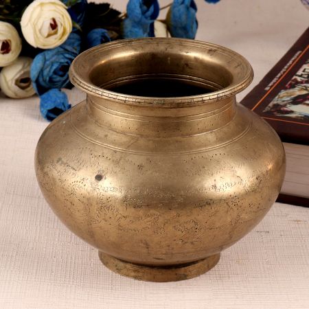 Indian Sturdy Brass Water Pot Lota for Decor
