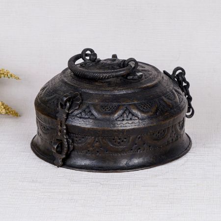 Handmade Brass Jewelry Box in Antique Finish