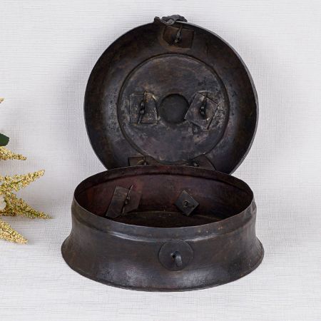 Handmade Brass Jewelry Box in Antique Finish