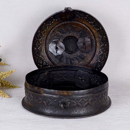 High Quality Brass Jewelry Box in Antique Black Finish