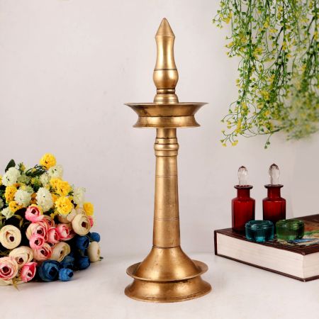 Indian Used Brass Oil Lamp for Decor