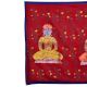 Hand Painted 3 Meditating Jain Gurus on Red Cloth