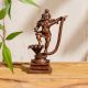 Copper Statue Of Lord Krishna Dancing On Kaliya, The Venomous Snake