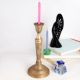 Engraved Candle Holder in Antique Finish