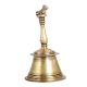 Brass Bell Carved with Lord Nandi on Handle