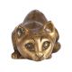 Brass Statue of Cat in Offensive Position