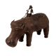 Brass Hippopotamus Statue with Riders