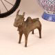Indian Brass Nandi Statue in Tribal Art
