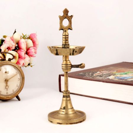 High Quality Brass Aarti Oil Lamp for Pooja