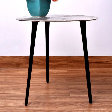 Silver Coloured Table Top Crafted from Aluminium