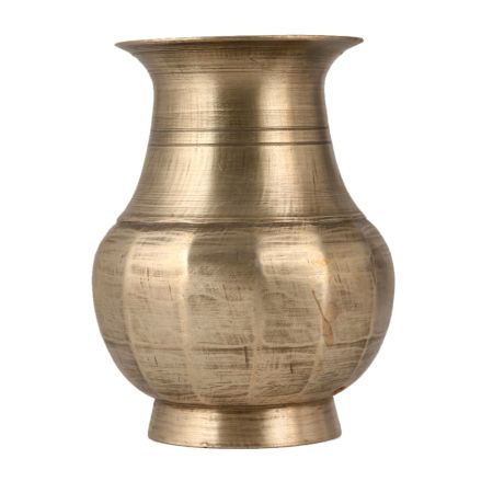 Antique Brown Brass Pot for Hindu Rituals