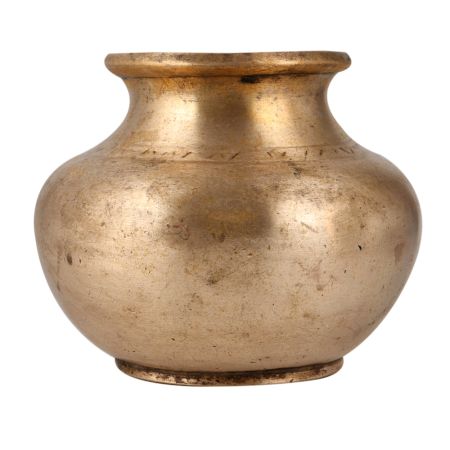 Round Handmade Water Pot Crafted from Brass