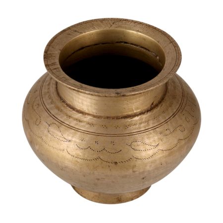 Adorning Brass Holy Pot or Lota for Rituals