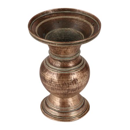 Antique Brown Brass Pot in South Indian Art