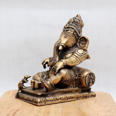 Indian God Lord Ganesha Bronze Idol for Temple