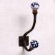 Navy Blue Floral Iron Hooks-EHG-61