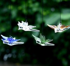 Butterfly Glass Christmas Ornaments For Kids Set of 4 Pcs