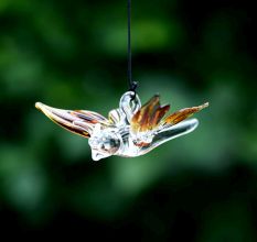 Butterfly Glass Christmas Ornaments For Kids Set of 4 Pcs