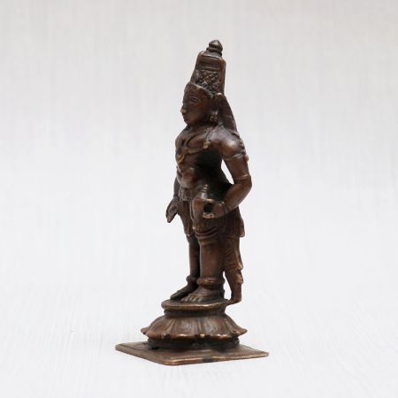 Hindu God Lord Vishnu Copper Statue for Worship