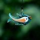 Assotrted Multicolor Glass Fish Christmas Tree Decorations Ornament Set of 10 Pcs