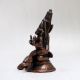 Vintage Copper Hindu God Narayan and Lakshmi Statue