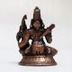 Vintage Copper Hindu God Narayan and Lakshmi Statue