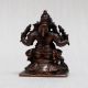 Vintage Copper Statue of Lord Ganesha in Antique Finish