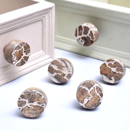 Brown Knobs-Natural Wooden Knobs-Brown Drawer Pulls