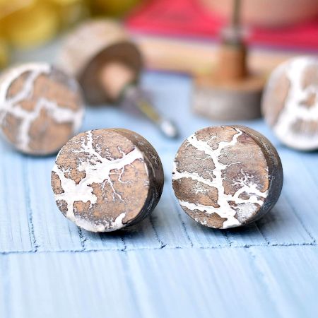 Brown Knobs-Natural Wooden Knobs-Brown Drawer Pulls