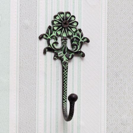 Green Premium-Quality Brass Wall Hook for Clothes