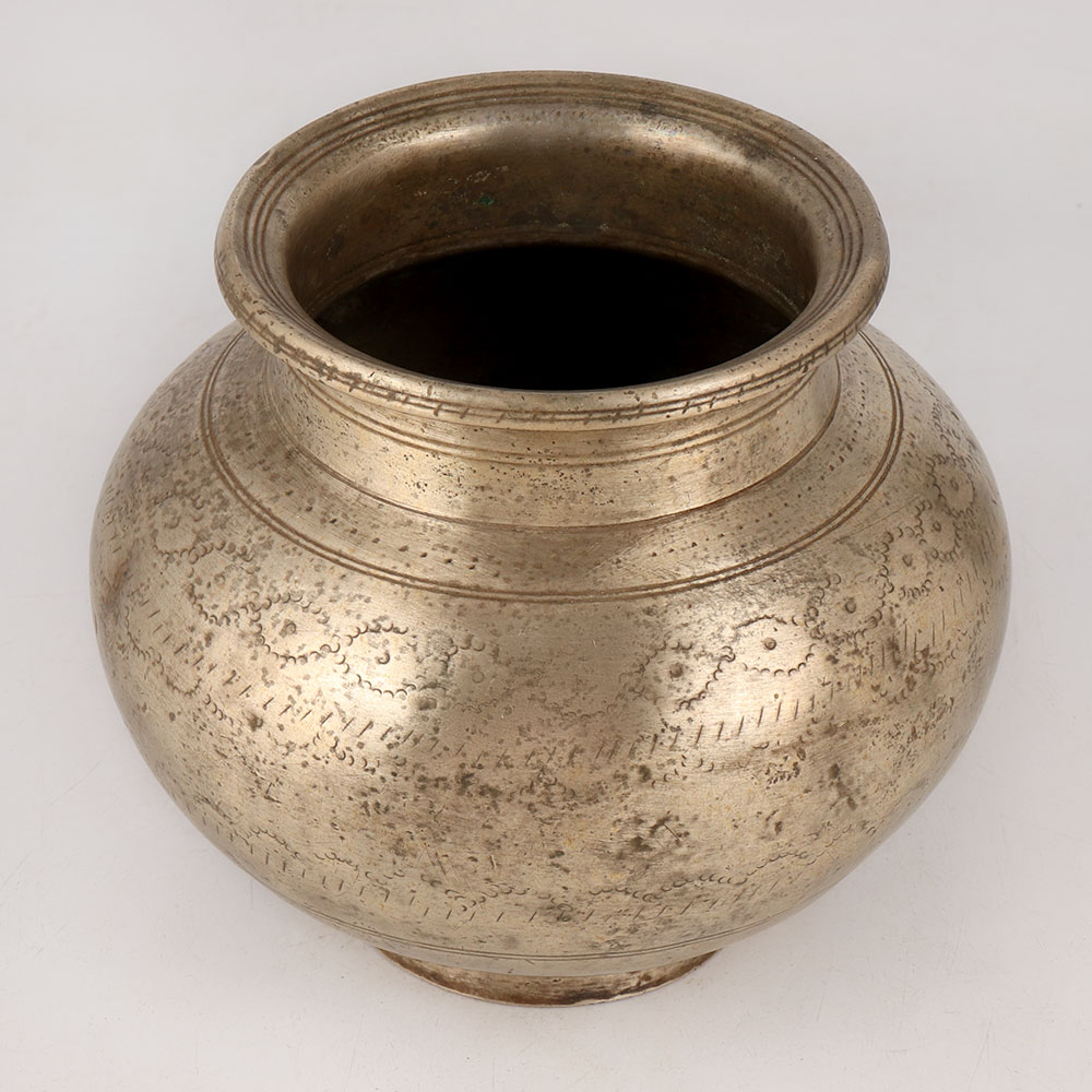 Vintage Brass Holy Water Pot for Home & Office Decor