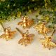 Gold Bee Knobs-Gold Drawer Pulls-Bumble Bee Cabinet Knobs