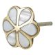 Mother of Pearl Knobs - White Cupboard Knobs - Gold Drawer Knobs