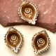Pack of 3 Conch Oil Lamp Diya Or Puja Lamps