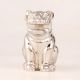 Handmade Small Metal Dog in Silver Shiny Finish