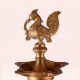 Antique Brown Peacock Oil Lamp Made of Premium Brass