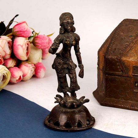 Handmade Hindu Goddess Parvati Brass Statue for Worship