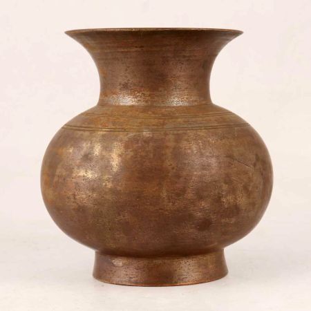 Vintage Brown Brass Water Pot for Home Decoration