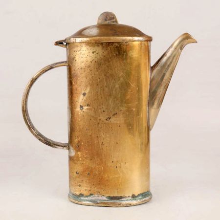 Vintage Golden Brass Kettle in English Art