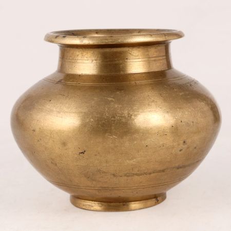 Beautiful Indian Brass Holy Water Pot for Rituals