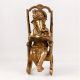 Vintage Brass Lord Ganesha Sitting on Moveable Chair Statue