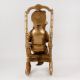 Vintage Brass Lord Ganesha Sitting on Moveable Chair Statue